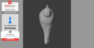 Top view of a 3D model of a bird, resembling a sparrow-lark, for 3D printing.