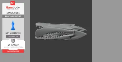 Mosasaurus Skull - Skull Replica STL