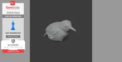 Ashy-headed babbler - Prehistoric Animal STL