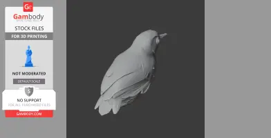 Ashy-headed babbler - Prehistoric Animal STL