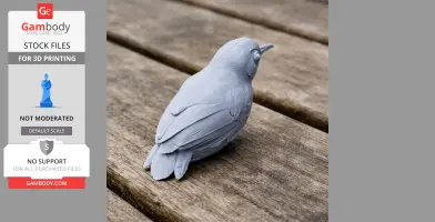 Ashy-headed babbler - Prehistoric Animal STL