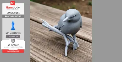 Ashy-headed laughingthrush - Prehistoric Animal STL