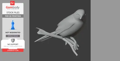 Ashy-headed laughingthrush - Prehistoric Animal STL