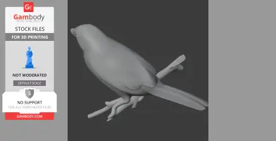 Ashy-headed laughingthrush - Prehistoric Animal STL
