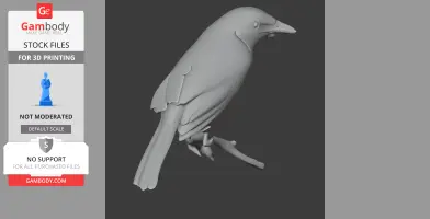 Ashy-headed laughingthrush - Prehistoric Animal STL
