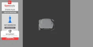 Front view of a 3D model of a Chevrolet Aerovette for 3D printing.