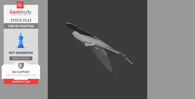 A 3D model of a prehistoric bird with outstretched wings, designed for 3D printing.