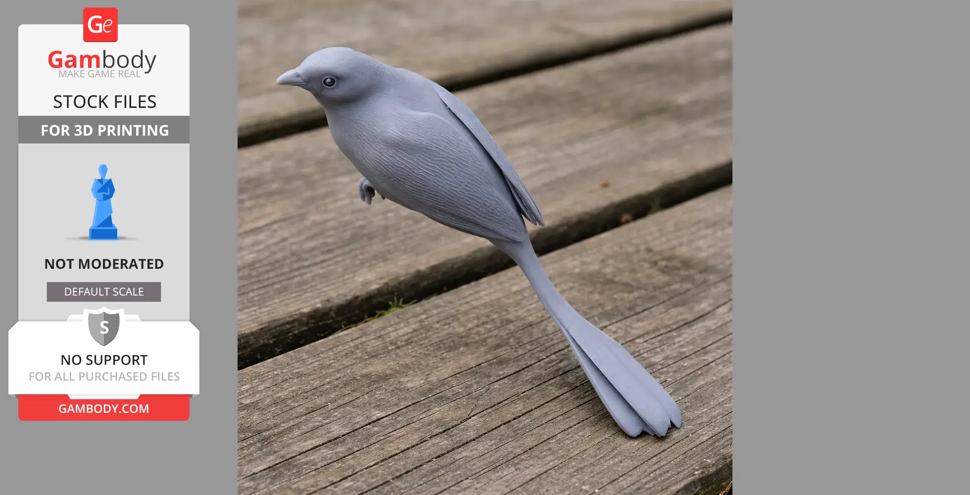 Ashy-throated chlorospingus - Prehistoric Animal STL
