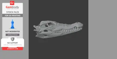 Mugger Crocodile Skull - Skull Replica STL