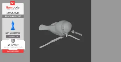 Asian brown flycatcher - Prehistoric Animal STL