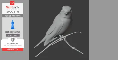 Asian brown flycatcher - Prehistoric Animal STL