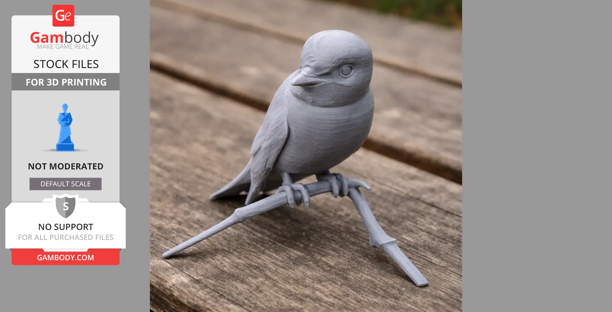 Asian brown flycatcher - Prehistoric Animal STL