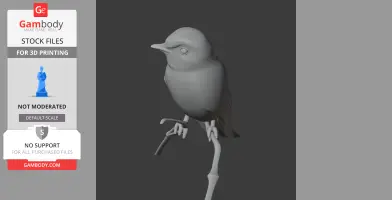 Asian brown flycatcher - Prehistoric Animal STL