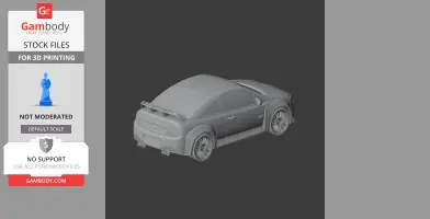 3D model of a Chevrolet Cobalt SS, showcasing rear and side details, for 3D printing.