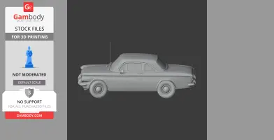 3D model of a classic Chevrolet Corvair car, side view, for 3D printing.