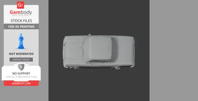 3D model of a Chevrolet Corvair, detailed and ready for 3D printing, viewed from above.