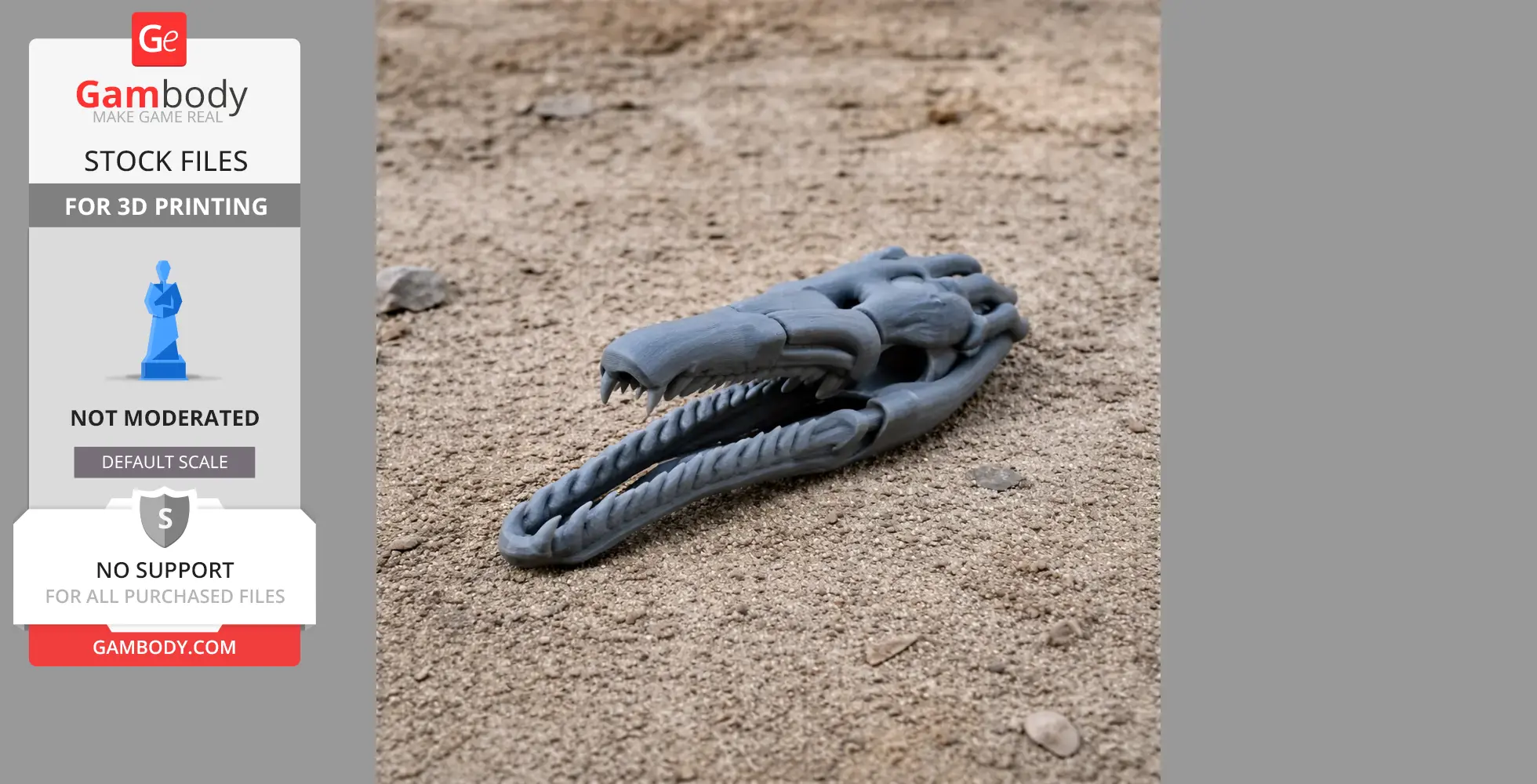 Mussaurus Skull - Skull Replica STL