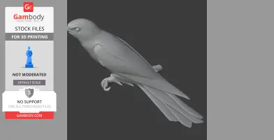 Asian emerald cuckoo - Prehistoric Animal STL