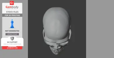 3D model of a Neanderthal skull viewed from above, showcasing detailed cranial features.