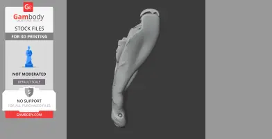 Side view of a juvenile Nile crocodile skull 3D model for printing.