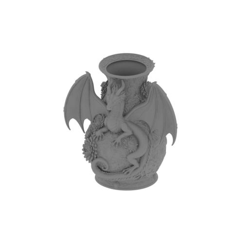 Crimson Floral Dragon Vase.stl