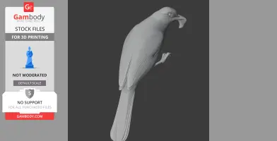 Asian red-eyed bulbul - Prehistoric Animal STL