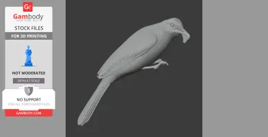 Asian red-eyed bulbul - Prehistoric Animal STL