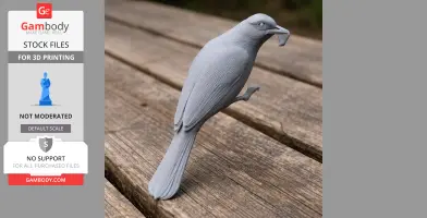 Asian red-eyed bulbul - Prehistoric Animal STL