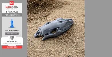 Nile Monitor (Savannah) Skull - Skull Replica STL