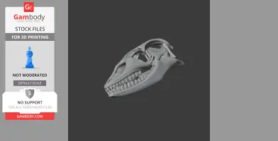 Nile Monitor (Savannah) Skull - Skull Replica STL