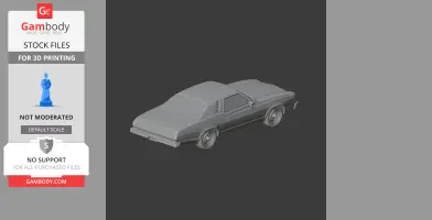 3D model of a Chevrolet Chevelle Laguna, suitable for 3D printing, shown at a slight angle.