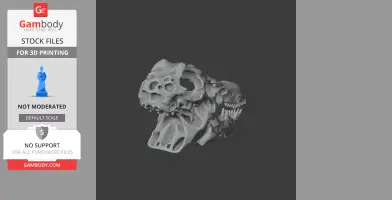 Nodocephalosaurus Skull - Skull Replica STL