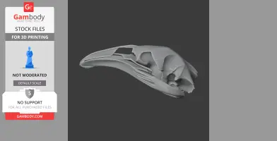 North Island Giant Moa Skull - Skull Replica STL