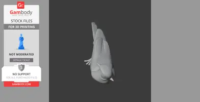 Atlas pied flycatcher - Prehistoric Animal STL