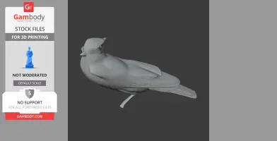 Atlas pied flycatcher - Prehistoric Animal STL