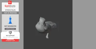Atlas pied flycatcher - Prehistoric Animal STL