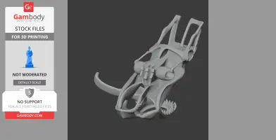 Detailed 3D model of a Nyctosaurus skull, designed for 3D printing.