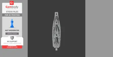 Top view of a detailed 3D model of a Chinese Junk Ship for 3D printing.
