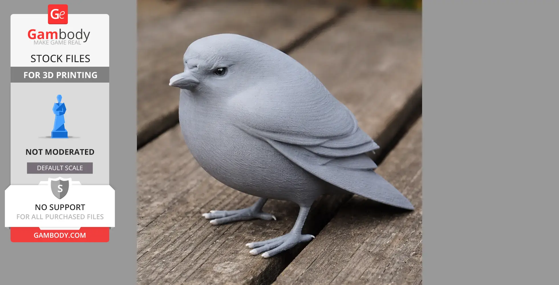 Atuen antpitta - Prehistoric Animal STL