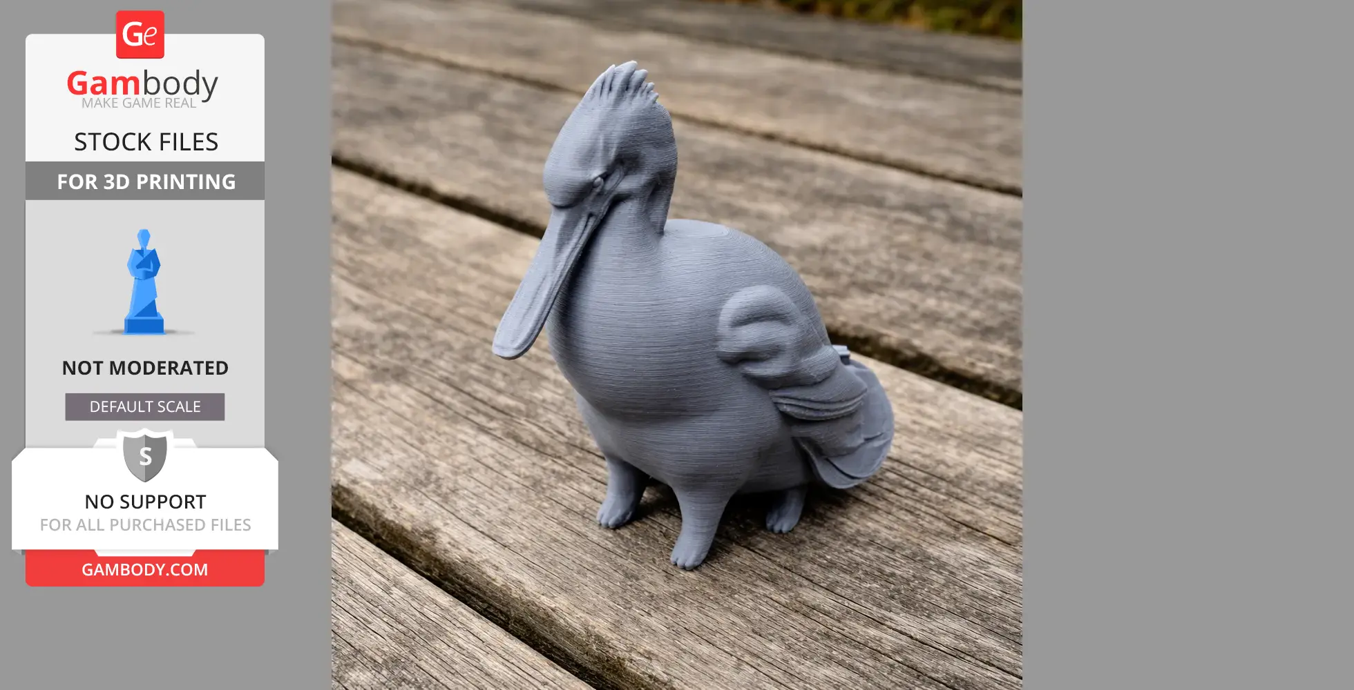 Auckland Island merganser - Prehistoric Animal STL