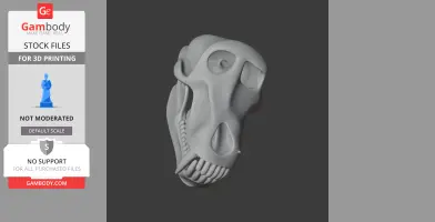 3D model of an olive baboon skull, showcased for 3D printing.