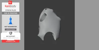 A 3D model of an Olive Ridley turtle skull, showing smooth contours and an open cavity.