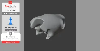 3D model of an Olive Ridley turtle skull, designed for 3D printing.