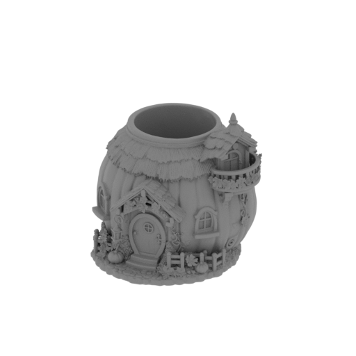 Autumn Pumpkin Cottage Planter.stl