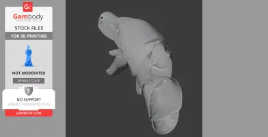 A 3D model of a detailed Acheroraptor dinosaur for 3D printing, viewed from above.