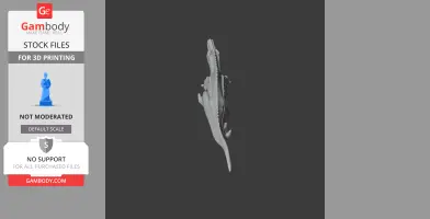 3D model of Acrocanthosaurus from above, showcasing its spine and tail, for 3D printing.