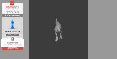 3D model of a prehistoric Acrotholus dinosaur, ready for 3D printing, front view.