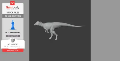 3D model of Acrotholus, a small bipedal dinosaur, for 3D printing from Gambody.