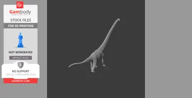 A 3D model of an Aegyptosaurus, a long-necked dinosaur, for 3D printing.
