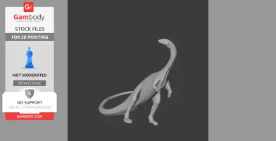 3D model of Aetonyx, a prehistoric animal, standing upright with a long neck and tail.